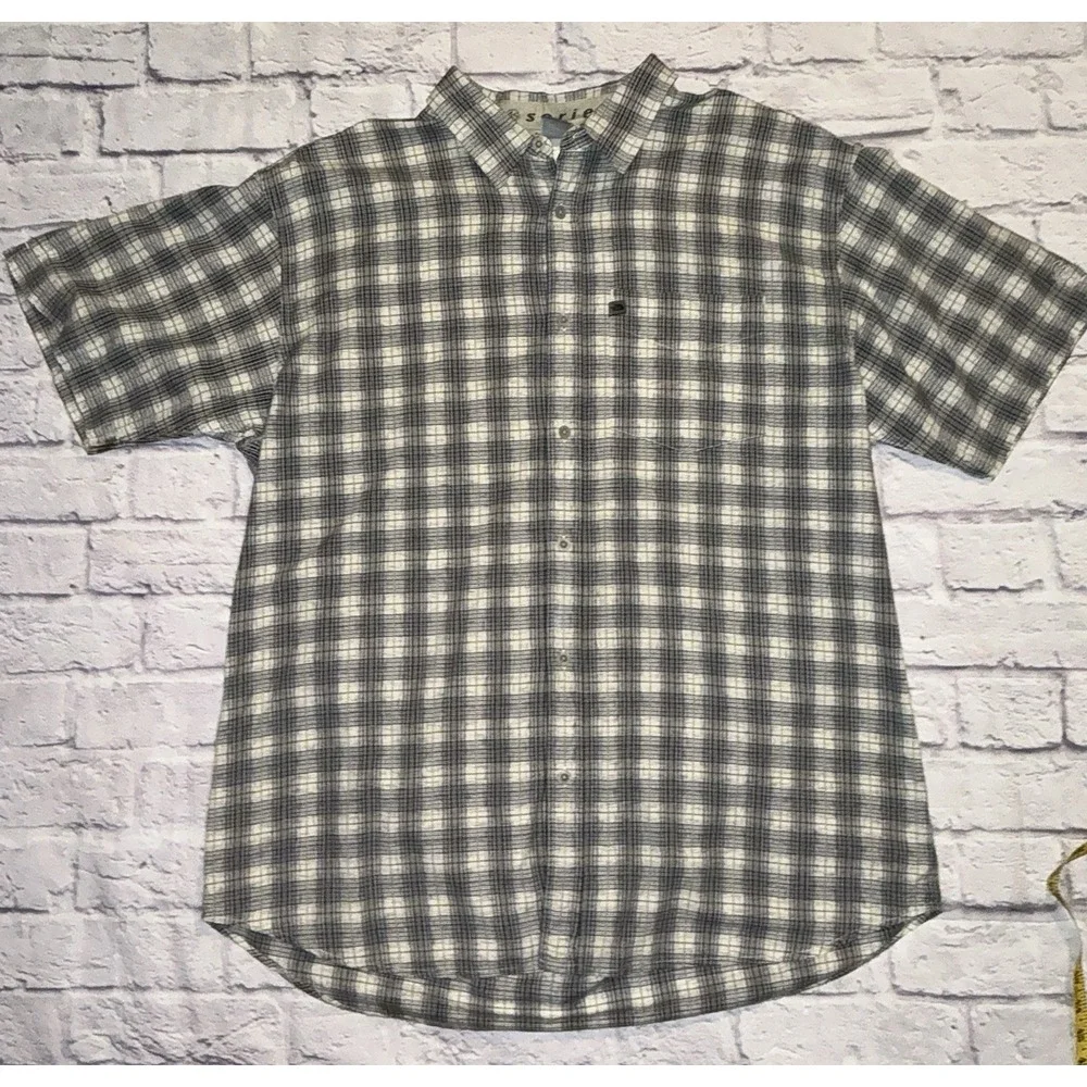 VTG 90s The North Face‎ A5 Series SS Button Up Shirt Sz XXL Plaid TNF Climbing